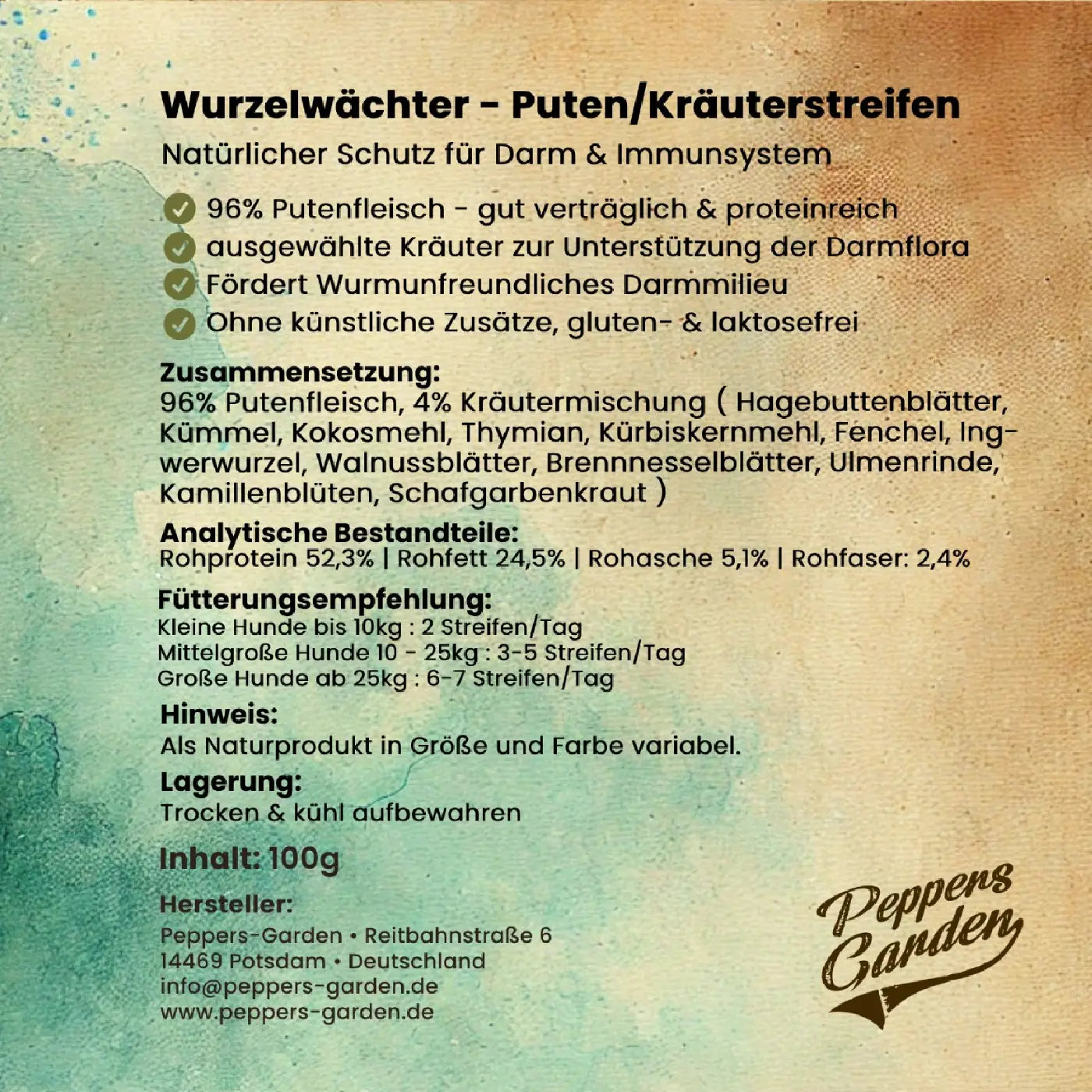 PEPPI'S Wurzelwächter - Puten Kräuterstreifen