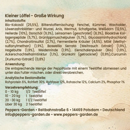 PeppiPaste - Knochenpower | Natürliche Gelenk- & Knochenpflege für Hunde | 220g