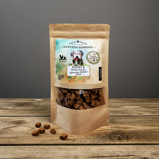 PEPPI'S Wilder Schritt - Hähnchen Kräuter Minis | Trainingssnacks für Hunde