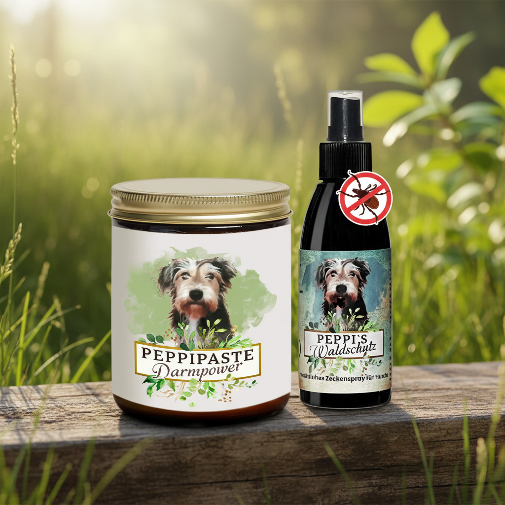 Zeckenschutz Komplett-Paket: PeppiPaste Darmpower und Peppis Waldschutz Spray für natürlichen Zeckenschutz von innen und außen